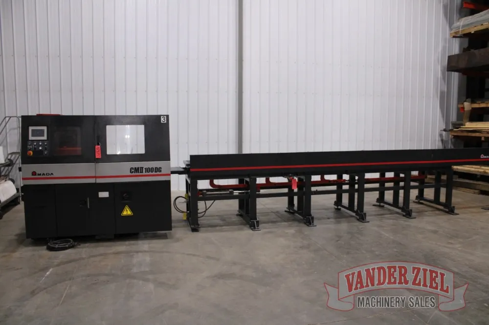 Amada #CMII-100-DG, Cold Saw, 20 HP, 14.2" Blade diameter, 1.57" Arbor, Shuttle Vise, 28.3" Feed Stroke