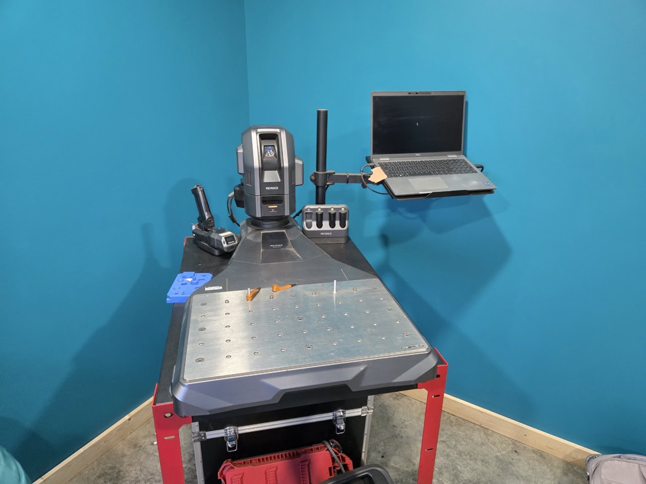 Keyence #XM-5000, portable handheld coordinate measuring machine, XM-H5000 large stage, single probe, XM-WA