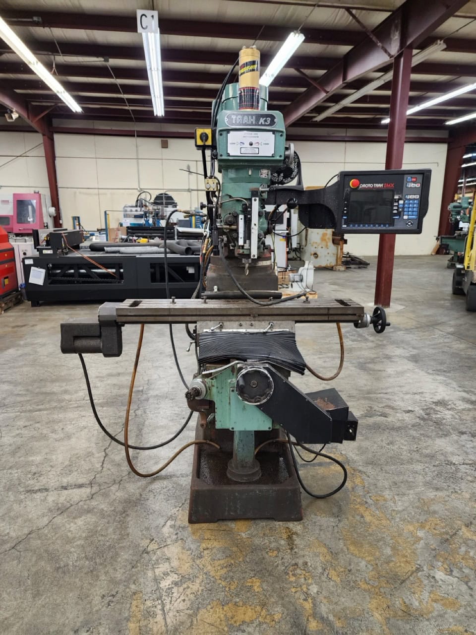 Southwestern Industries #Trak-DPMK3SX, 3-Axis CNC vertical knee mill, 10" x 50" table, 32" X, 16" Y, 16" Z, 3