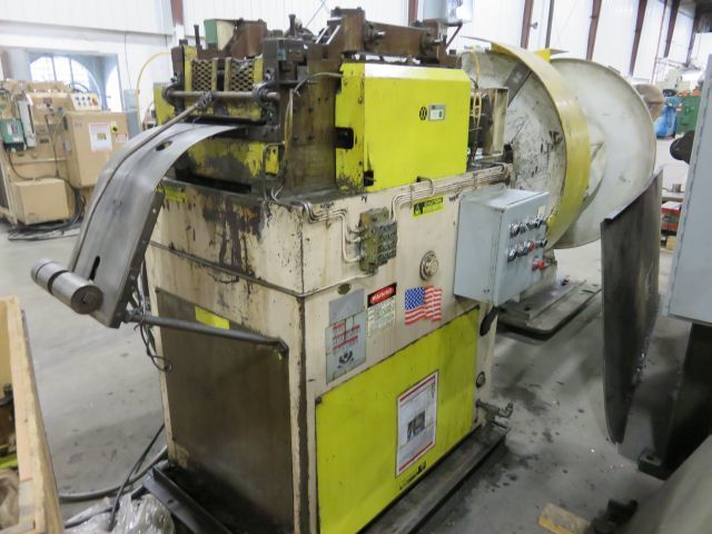 12" x .065" Littell #CHS LAM 2-21-12, 17-roll straightener, entry & exit pinch rolls, photo eye loop Control