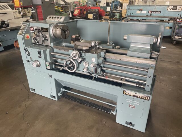 16" x 40" Victor #1640, gap bed engine lathe, 10" swing over cross slide, 2" bore, D1-6, 65-1800 RPM, 7.5 HP