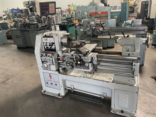 15" x 28" Sharp #1528, engine lathe, 20" swing in gap, 8-1/4" swing over cross slide, 1-1/2" bore, D1-6