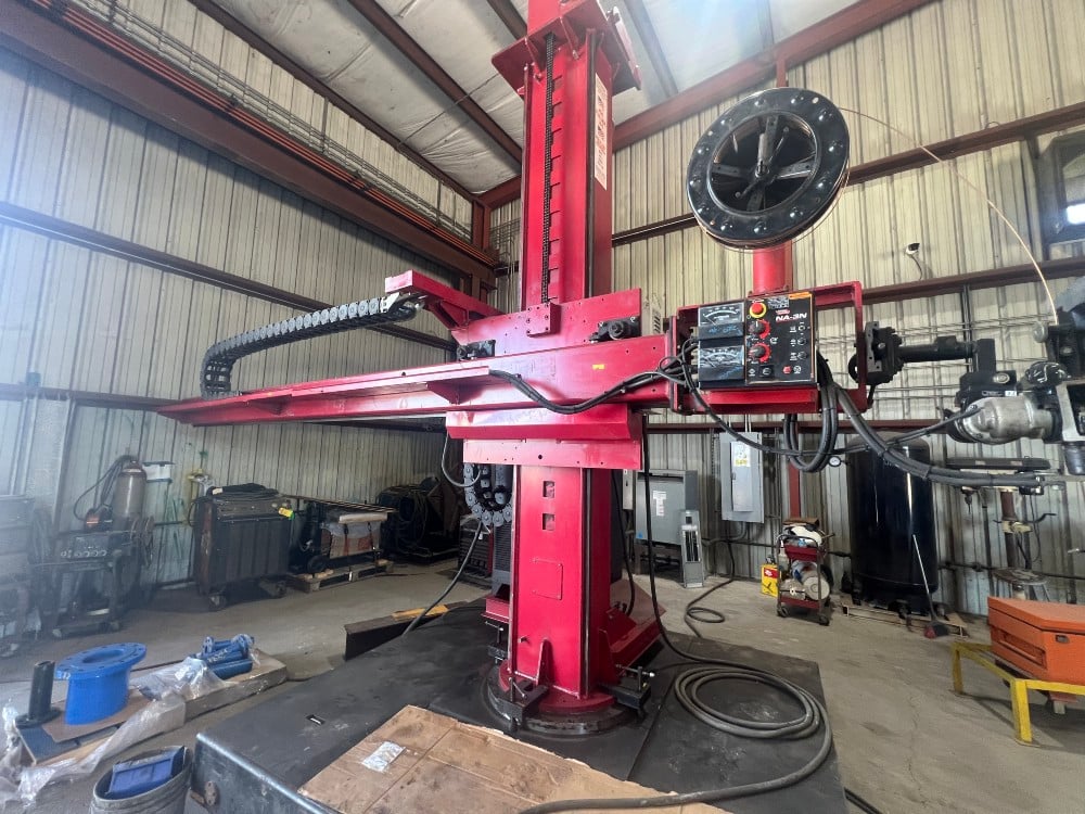 10' x 10' Red rock #MM3035, welding manipulator, Lincoln subarc package