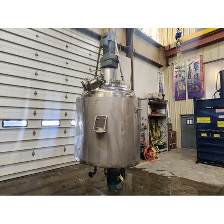 325 gallon Shanghai Industrial Development, 316 Stainless Steel jacketed reactor tank, 46" ID x 42" straight