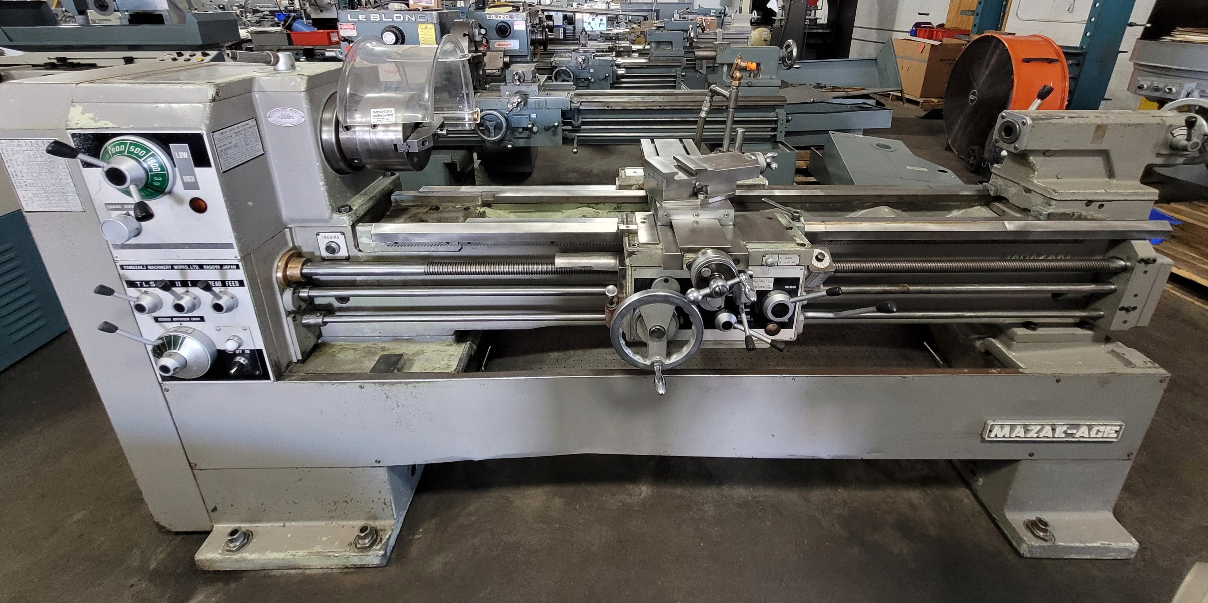 17" x 60" Mazak #Ace, toolroom lathe, 8" 3-jaw chuck, 1500 RPM, inch/metric threading, tailstock