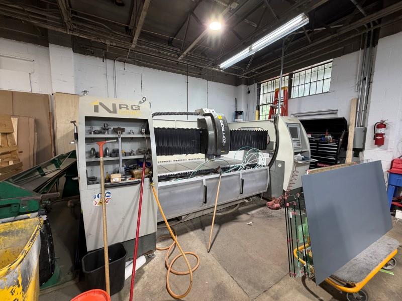 Bavelloni #NRG-250, CNC glass machining center, 3-axis, 47" x 98" max. glass size, 110.2" X, 52.9" Y, 5.1" Z