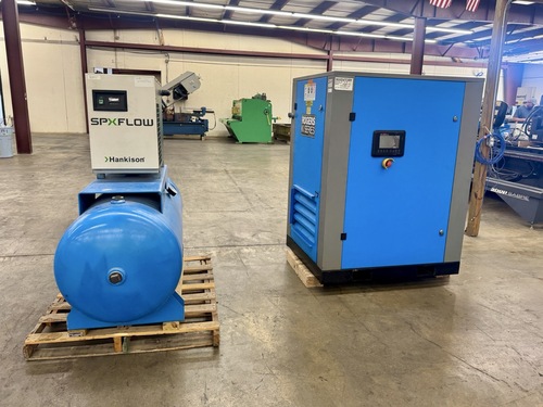 108 cfm, 125 psi, Kobelco #KI-30-125, Rotary Screw Air Compressor, 30 HP, single stage, air cooled