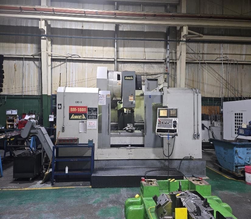 AWEA #BM-1600, CNC Vertical Machining Center, 63" X, 31.5" Y, 31.5" Z, 67" x 31.5" table, 35 HP, 6000 RPM, 24