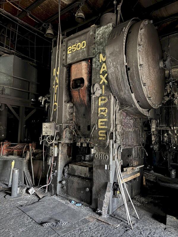 2500 Ton, National #2500-Maxipress, Mechanical Forging Press, 14" stroke, 34-3/8" - 35" shut height, 55 SPM