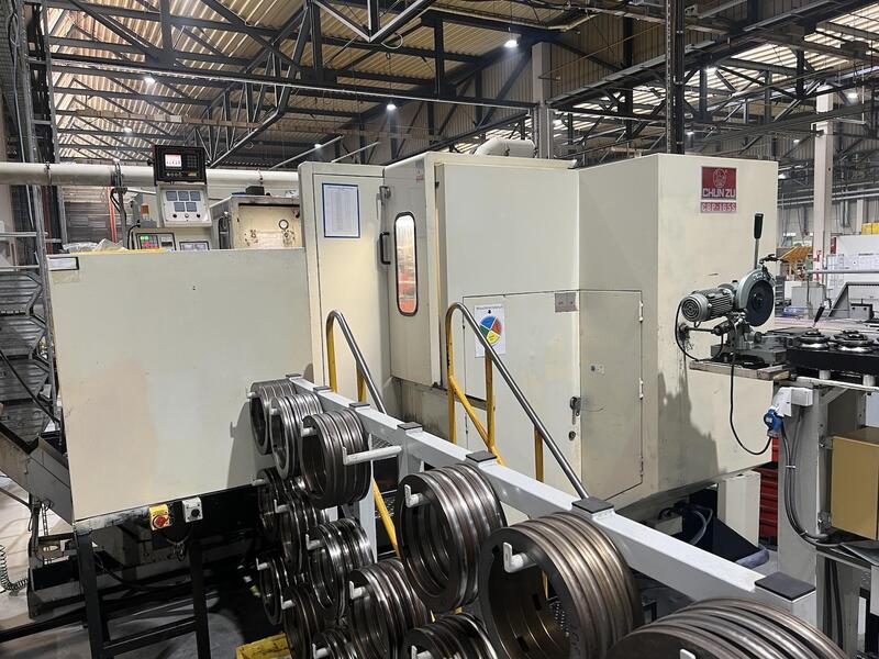 .787" x 7.48" Chun Zu #CBP-165S, 5-Die Bolt Former, 242.5 ton forging load, 1.97" PKO stroke, 95 PPM, 75 HP