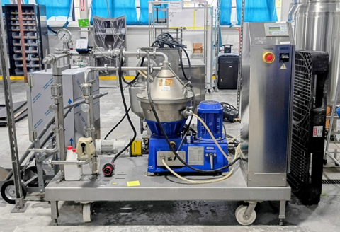 Alfa-Laval #LAPX-404-SPG-31GC, High-Speed Disc-Stack Centrifugal Separator, Brew 20 system, skid mounted