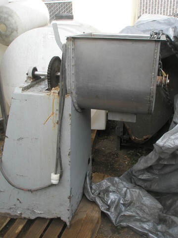 1.75 cu.ft. Stainless Steel Double Ribbon Mixer, 1/4" ribbon thickness, 1"-1.25" ribbon width, 3" discharge