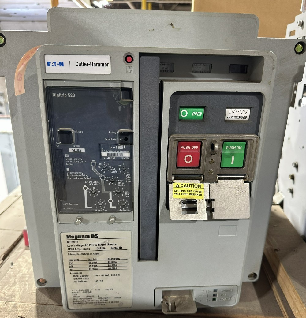 Eaton (Magnum DS), MDS820, Max Voltage 635V, Digitrip 1150+, Draw-Out Power Circuit Breaker