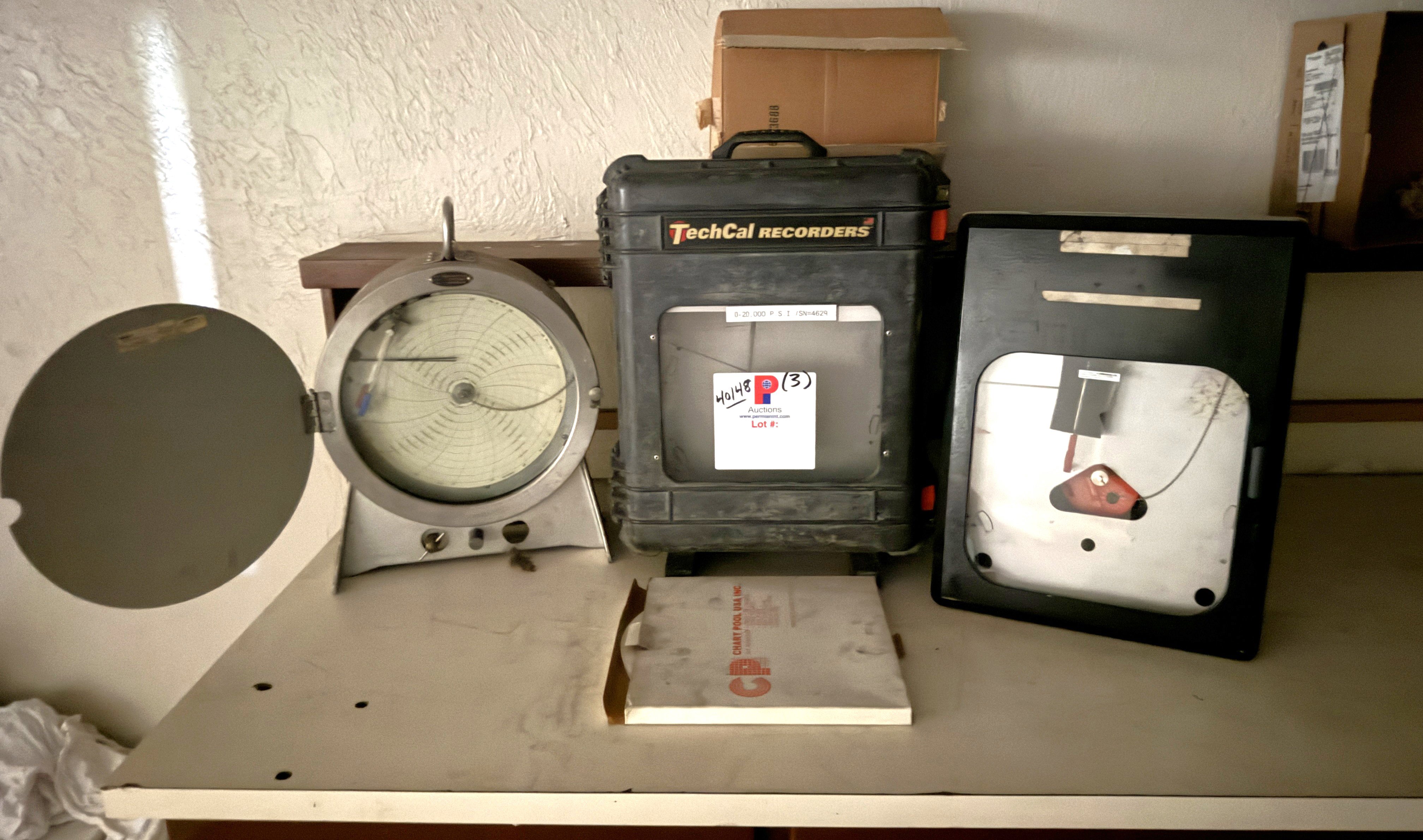 Martin Decker #CP772M, Chart Recorders, (1) 4,910 PSI. and (2) 20,000 PSI.