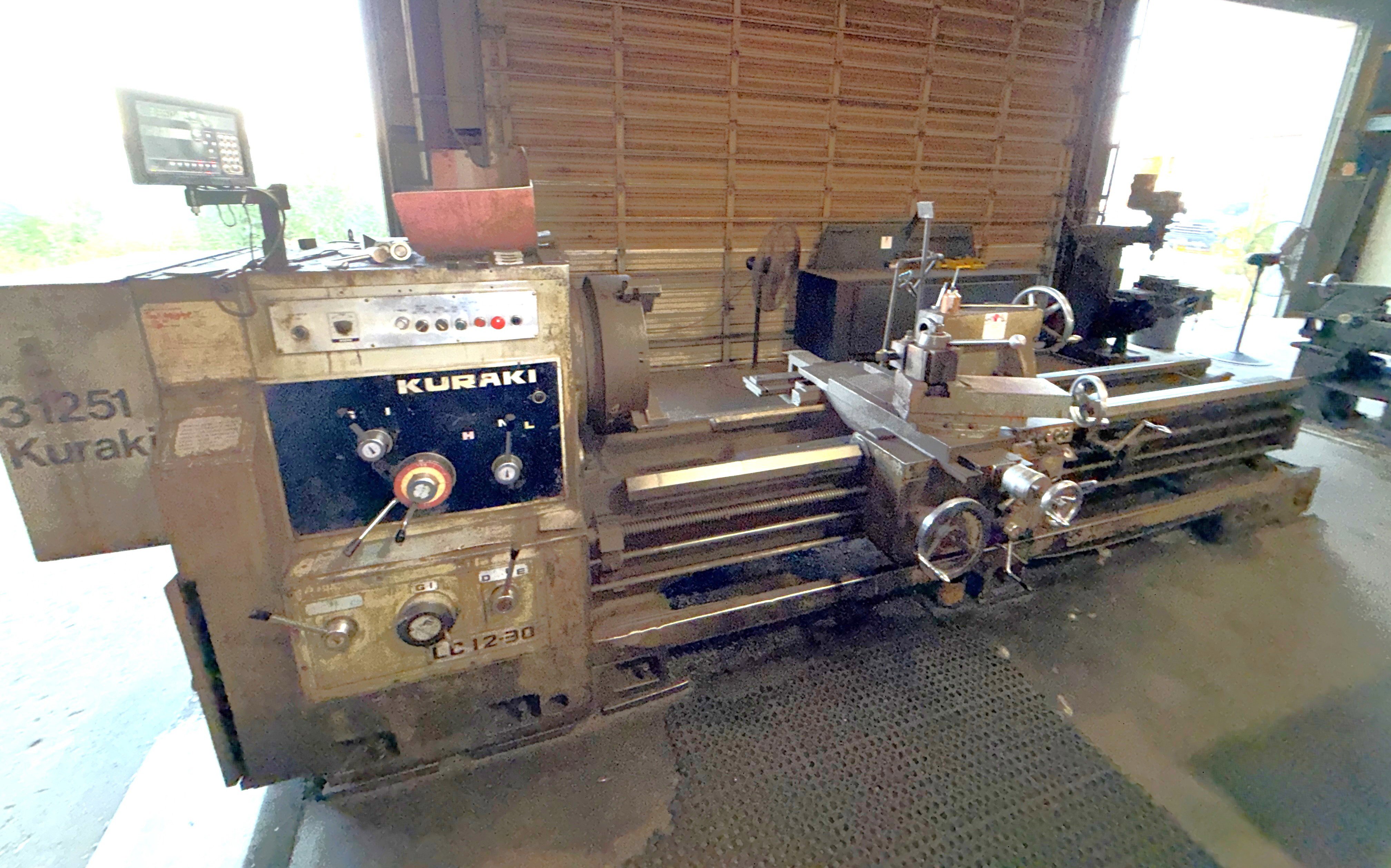 Kuraki #LC-12-30, Engine Lathe, 156" x 24" table
