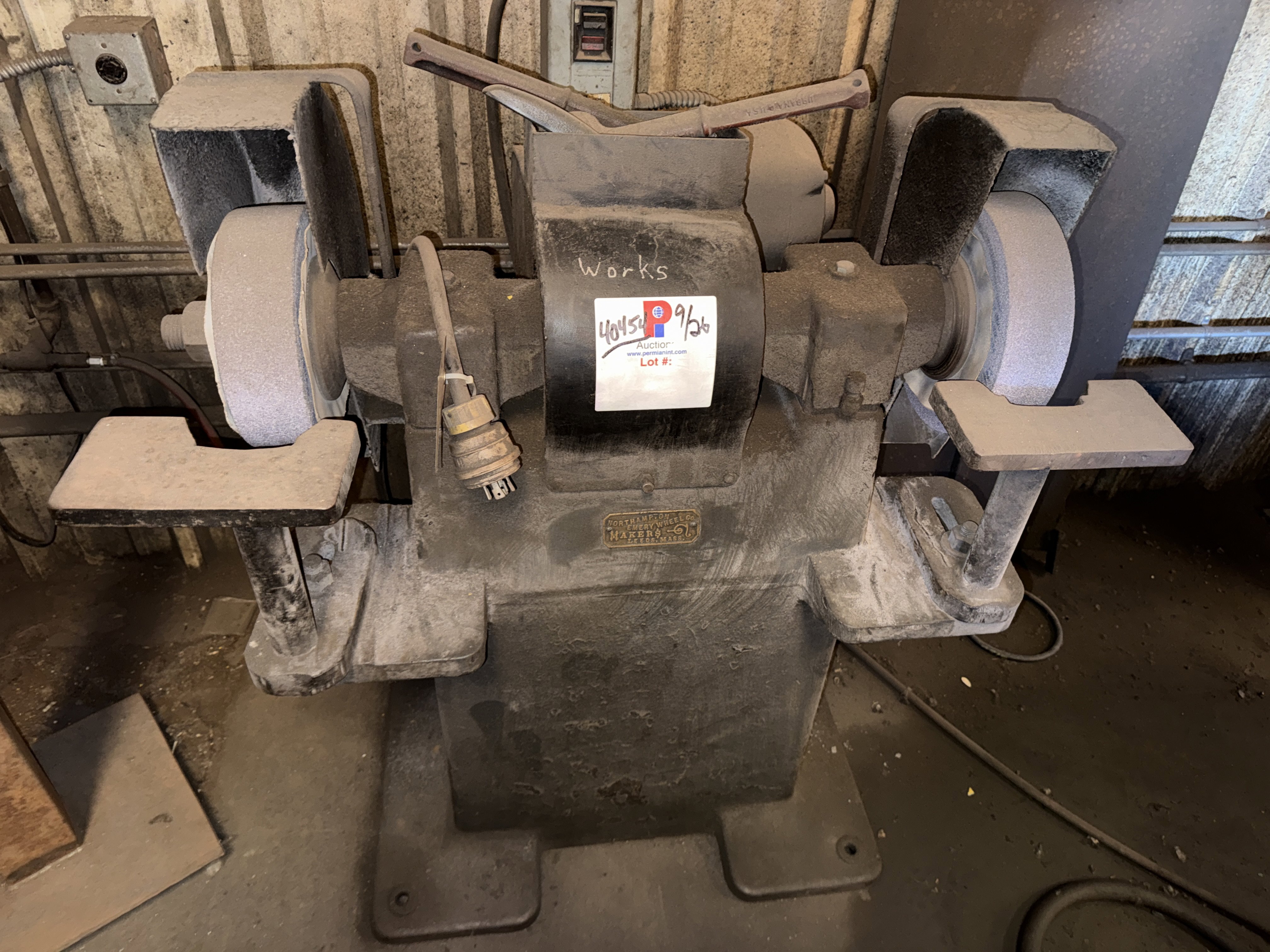 12" North Hampton Emery Wheel, Dual Stationary Grinder