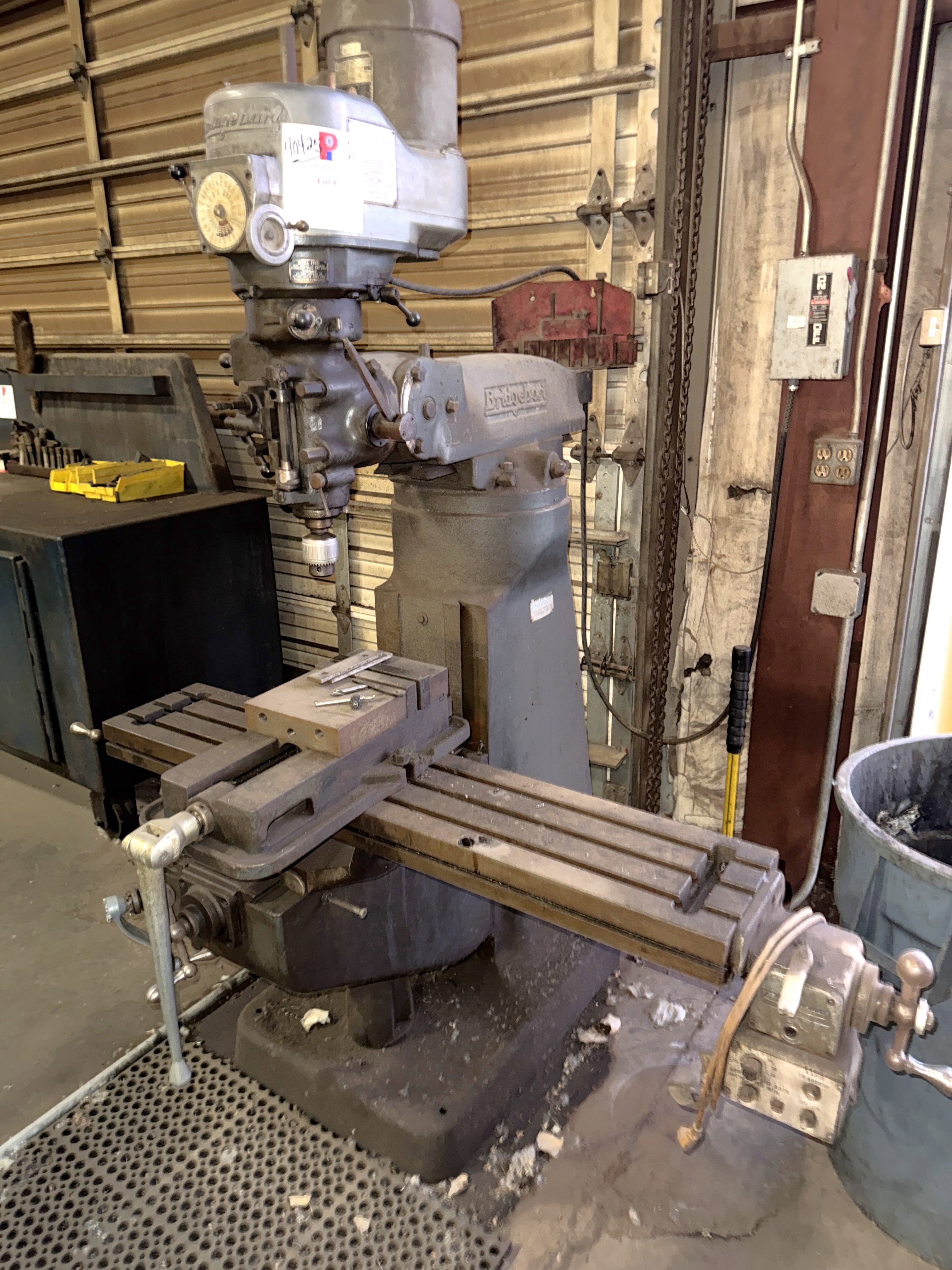 Bridgeport, Vertical Drill Press, 48" x 9" table, quill feed