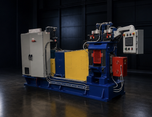8" x 10" IRM #8010, 2-Hi Hot Laboratory Rolling Mill, M2 roll material, satin finish, dual electro-mechanical