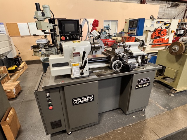 11" x 18" Cyclematic #CTL-618e, Precision Toolroom Lathe, 6" socs, 6" 3-jaw chuck, 3 HP, 50-4000 RPM, Delta
