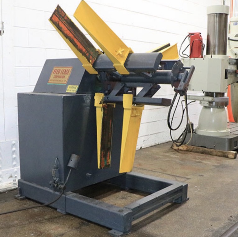4000 lb. Feed-Lease #PR-4M-18, Motorized Uncoiler, 18" max. width, 60" outside dimensions, 16"-21" ID, 2-15