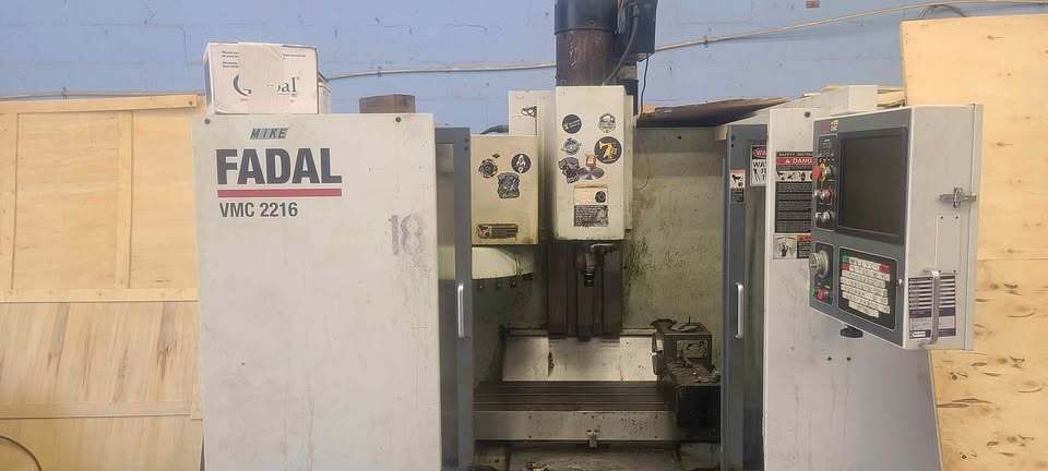 Fadal #VMC-2216, CNC Vertical Machining Center, 22" X, 16" Y, 20" Z, 39" x 16" table, 15 HP, 15,000 RPM, CAT