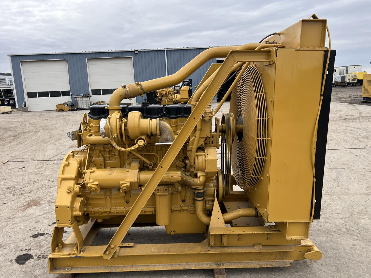 475 HP Caterpillar #C15, diesel power unit w/ radiator, sound attenuated enclosure 0 bell housing, 10 hours