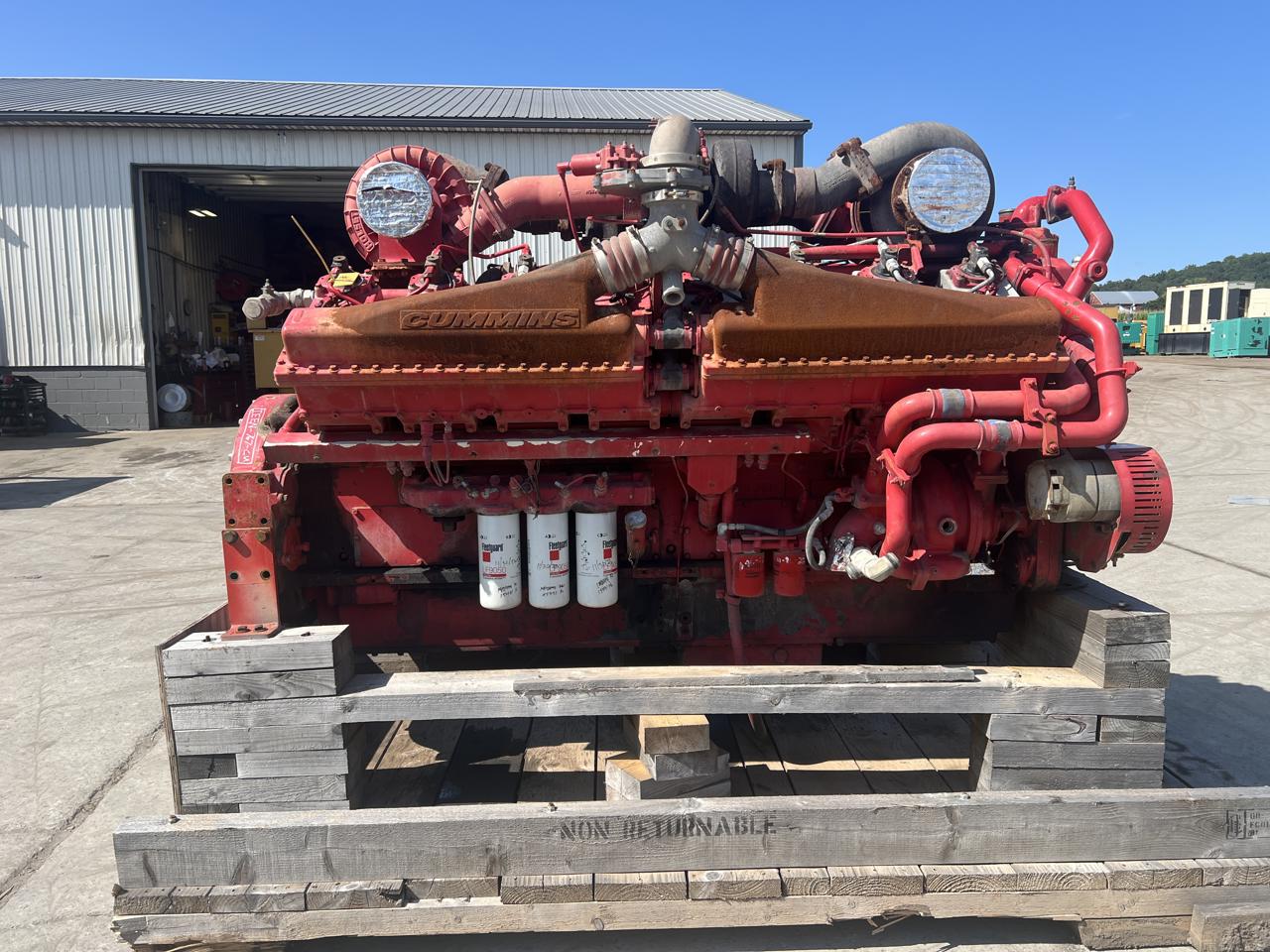 2250 HP Cummins #QSK-50, industrial fracking diesel engine, sound attenuated enclosure 0 bell housing, EPA