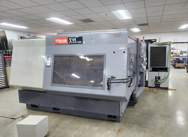 Mazak #STX-44, CNC CO2 Laser, 1.5 kW, 4' x 4' table, 49.2" x 49.2" max workpiece, 50" X, 50" Y, 5.5" Z