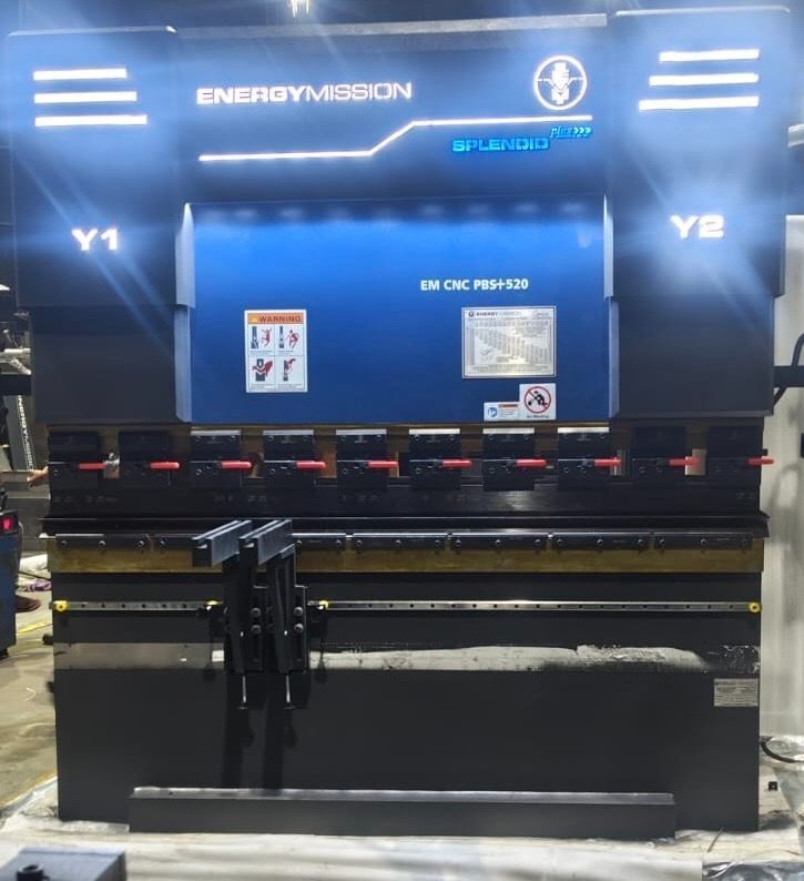 55 Ton, Energy Mission Splendid series #PBS-520, cnc press brake, 3.54" x 6.5' table, 7.87" stroke, 15.16"