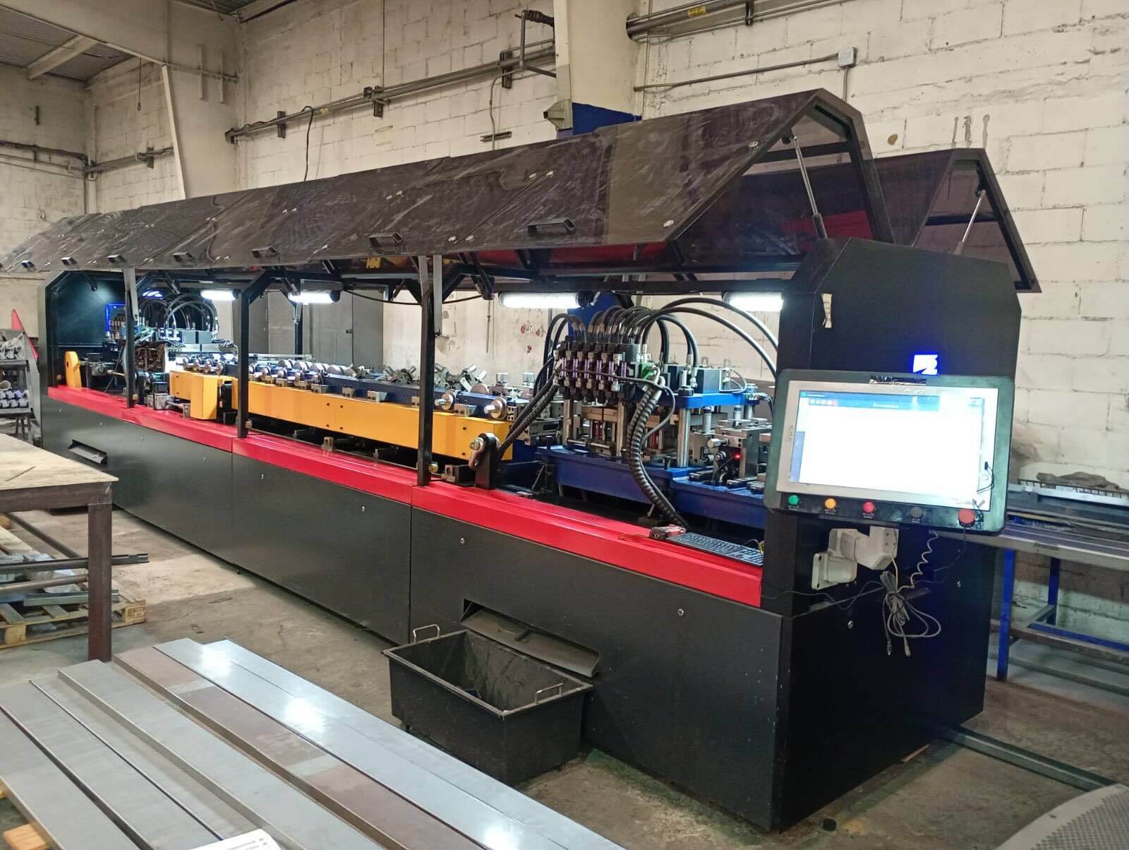 12 Stand, Xiamen #NF1600, Stud & Track Roll Forming Line, 16-22 gauge, 2-15/16" - 7-7/8" width, 49 FPM, 15 KW
