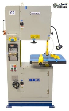 17-15/16" Acra #KB-45, single phase, saw blade welder, grinder, blade shear, work light, 85-375 FPM, 1 HP
