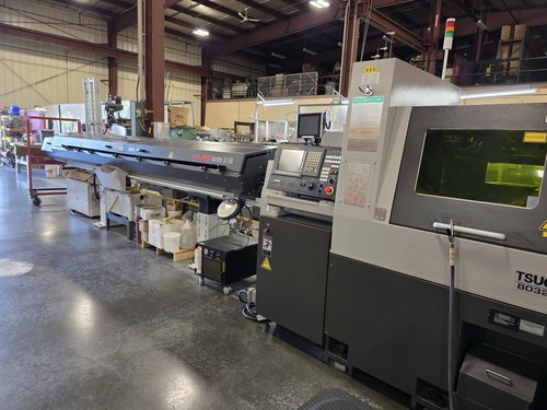 Tsugami #B0325B-II, CNC Swiss Lathe, 1.25" machining diameter, 12.59" length, 200-8000 RPM, 7.5 HP, 31 tools