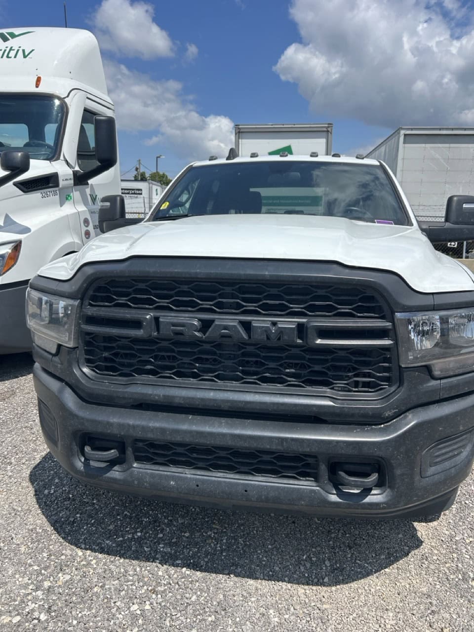 Ram #3500, Crew Cab Dually Pickup, 1 ton, Cummins diesel, 4WD, white, 2024, AS IS