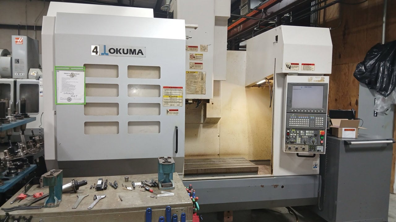 Okuma #MC-V4020, CNC vertical machining center, 40" X, 20" Y, 17.7" Z, 48" x20" table, 15000 RPM, CAT 40, 15