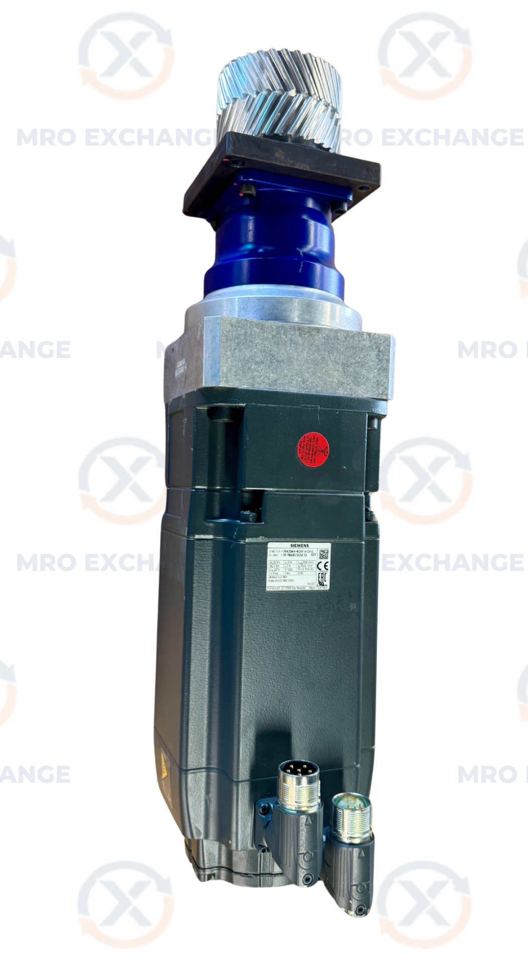 2 KW 4500 Siemens #1FK7064-4CH7-4-1SH0, AC Servo Motor w/ Wittenstein SP-075S Gearhead, 4:1 Ratio, 227 Volts