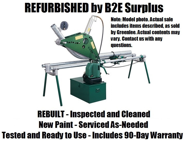 4" Greenlee #884E980, Hydraulic Rigid Conduit Bender, 1-1/4" - 4", w/980 Electric Hydraulic Pump & Case