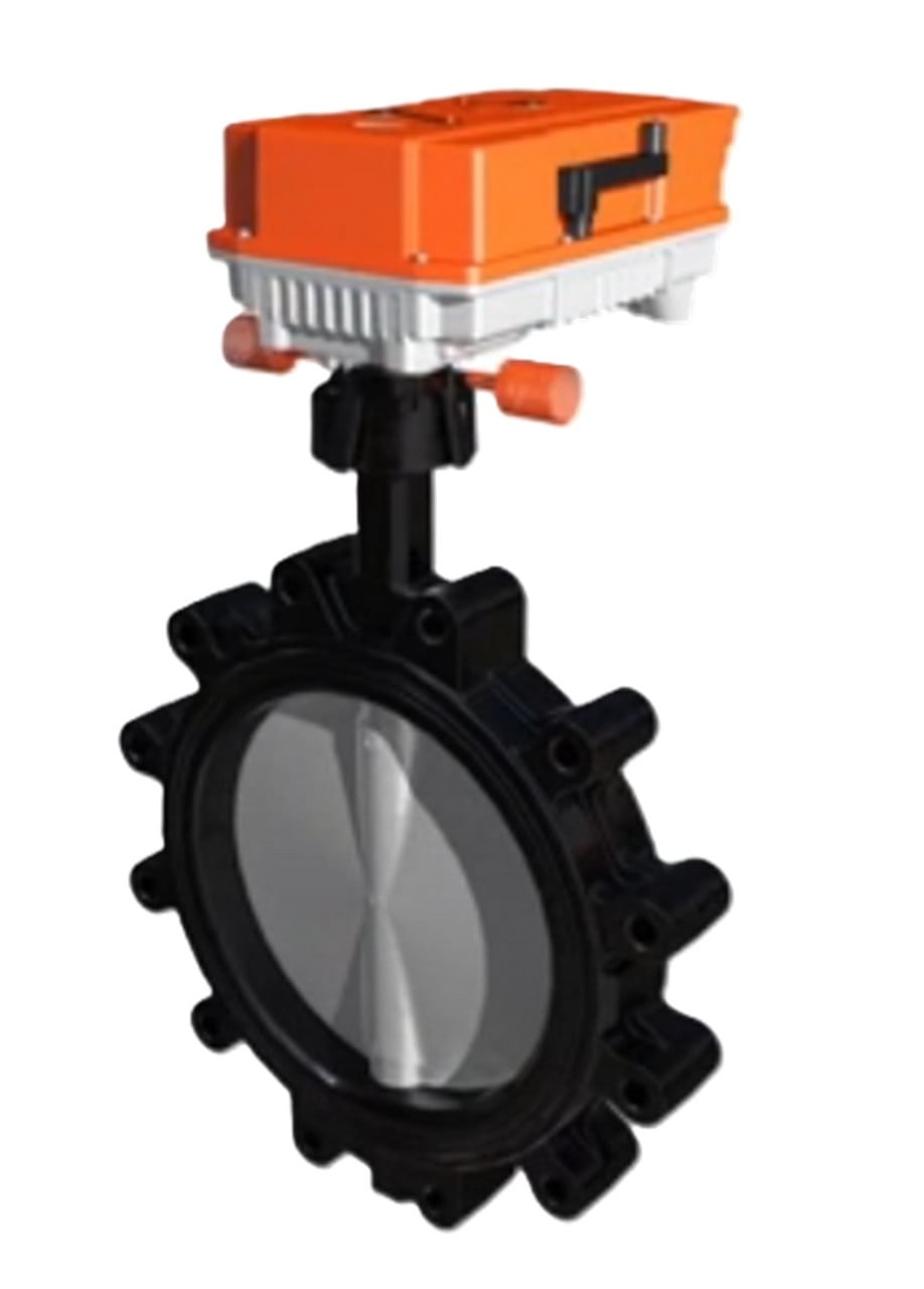 8" Belimo #F6200HSU/SY3-24, Butterfly Valve w/Fitted Electric Actuator, Cv 3136, NEW