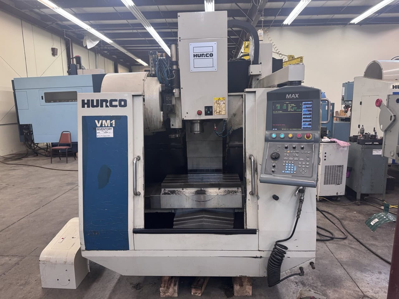 Hurco #VM-1, CNC vertical machining center, 26" X, 14" Y, 18" Z, 30" x 14" table, 8000 RPM, CAT 40, 15 HP, 16