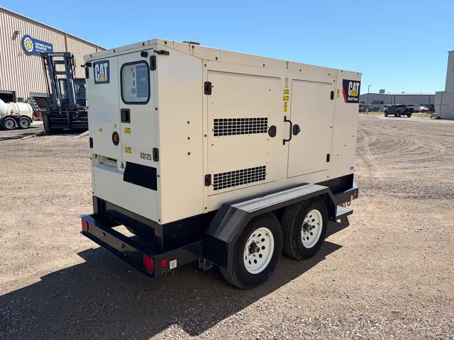 100 KW Caterpillar #6191513, diesel generator, trailered enclosure, 480 Volts, 395 hours, 2019