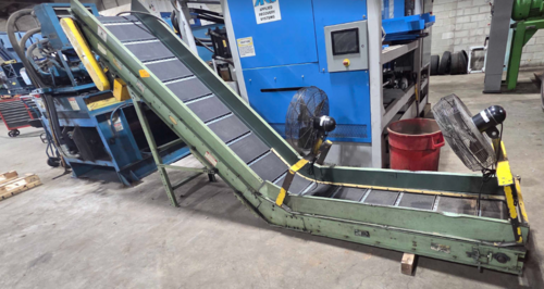 22" wide x 12' long, Hytrol, cleated incline conveyor