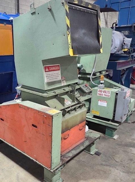 16" x 24" Granutec #TFG1624-50, open rotor granulator, 50 HP, 3 knife open rotor, 2 bed knives