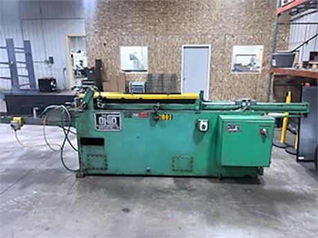 5 Ton x 48" stroke, Ohio, horizontal broaching machine, 4" cylinder bore diameter, 40 FPM cut, 120 FPM