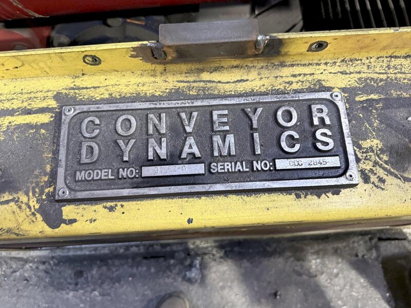 32" wide x 52' long, Conveyor Dynamics #32x52-C, Heated Oscillating Conveyor, drive & hood, 2023
