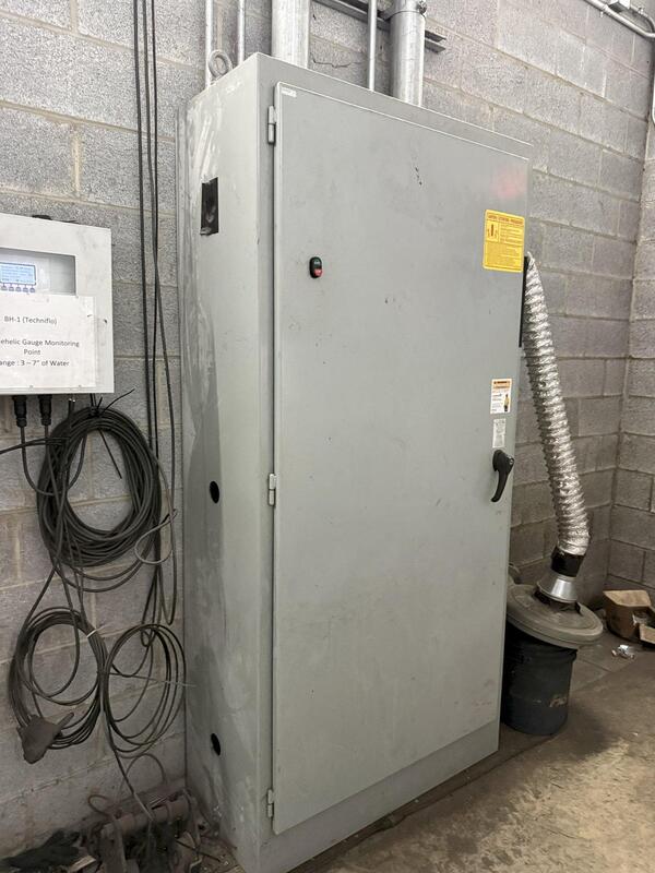 20,000 cfm Donaldson Torit #RF-276, Round Pulse Dust Collector, 100 HP Max-pe motor, Yaskawa soft start