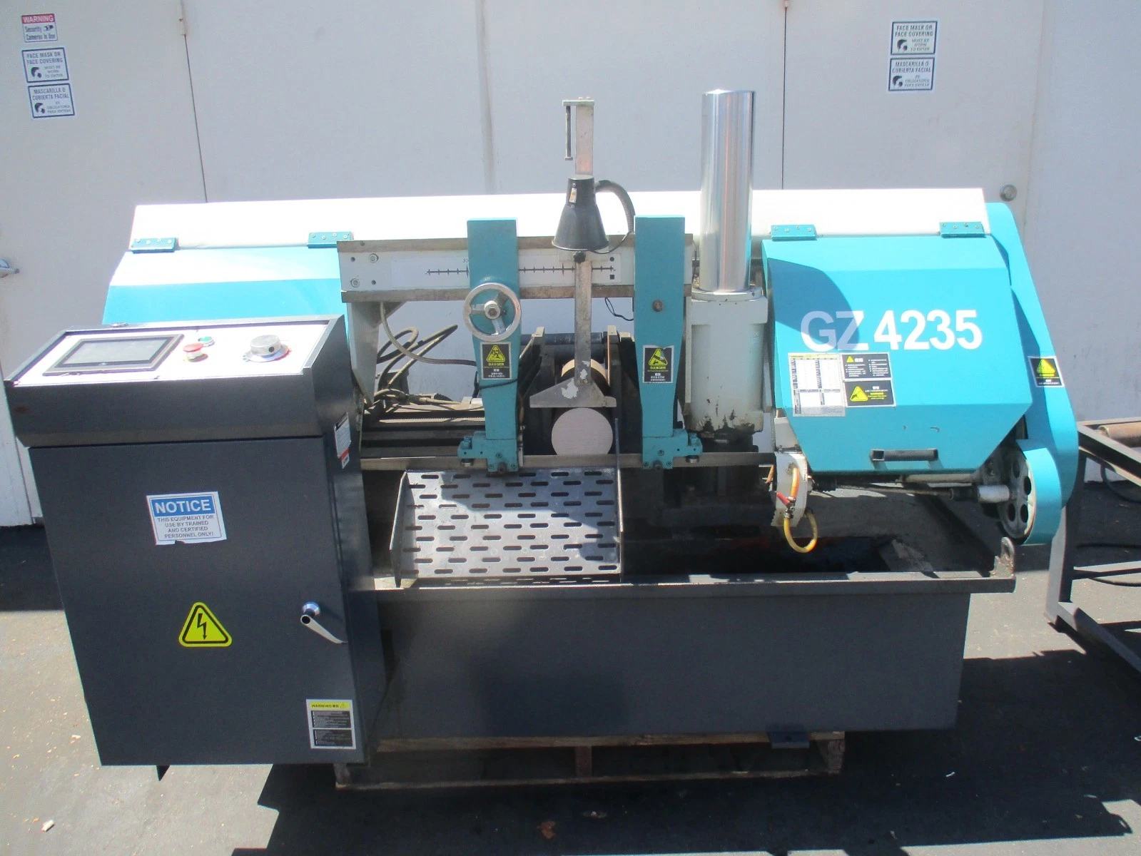 14" x 14" Keensaw, automatic horizontal band saw, 175.98" x 1.34" x 0.04" blade, round column, 4 HP