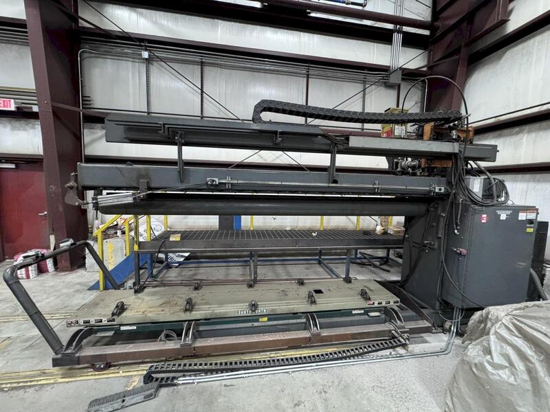 12' Bancroft Miller, linear sub-arc seam welder, w/ Lincoln Idealarc #AC1200 welder