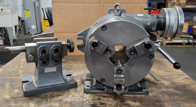 8" Yuasa #550-008, super spacer indexing head, 3-jaw chuck, 2.48" bore, 24-position, 360° rotation, w/