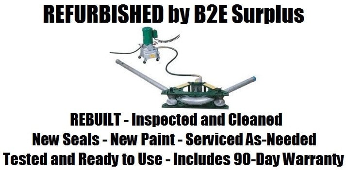 4" Greenlee #777E975, Rigid Conduit Bender, 1-1/4" - 2" One-Shot, 2-1/2" - 4" Segment, w/975 Electric