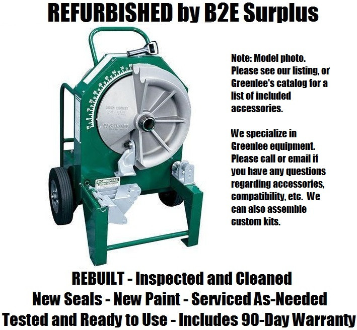 2" Greenlee #555EC, Classic Electric Conduit Bender, 1/2" - 2" EMT, w/23802 Shoe Group, Refurbished