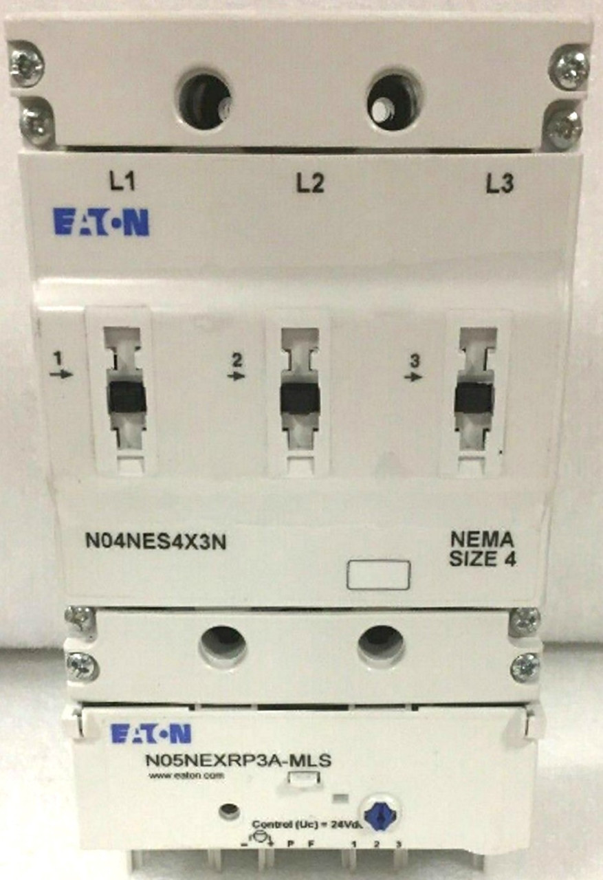 135 Amp, Eaton #N101ES4P3A-MLS, IT NEMA FVNR Combination Starter, Size 4, 42-135 Amp Solid State Overload